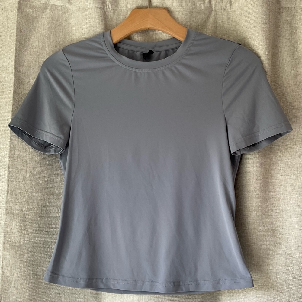 SHEIN Blue/Gray Short Sleeve Tee